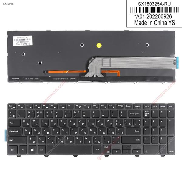 Dell Inspiron 15-5000 Series 5547 5521 5542 BLACK FRAME BLACK(Backlit,Win8) RU 0KF83C  NSK-LR0BC Laptop Keyboard (OEM-B)