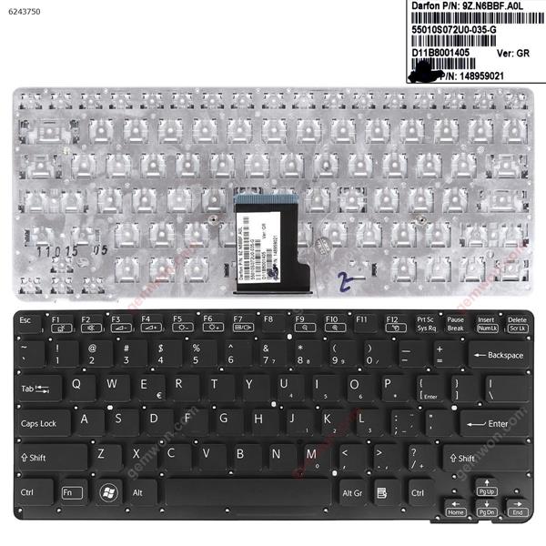 SONY VPC-CA BLACK US 9Z.N6BBF.A0R      148953821 Laptop Keyboard (OEM-B)