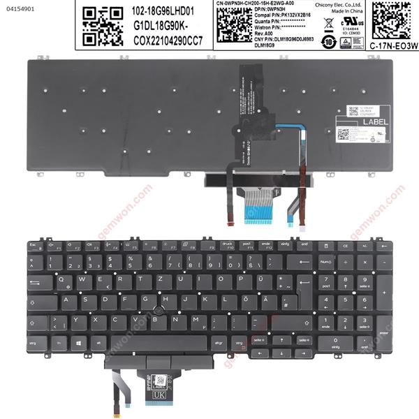  DELL LATITUDE 5500 5501 5510 5511 2019 BLACK(Backlit Win8) GR N/A Laptop Keyboard ()
