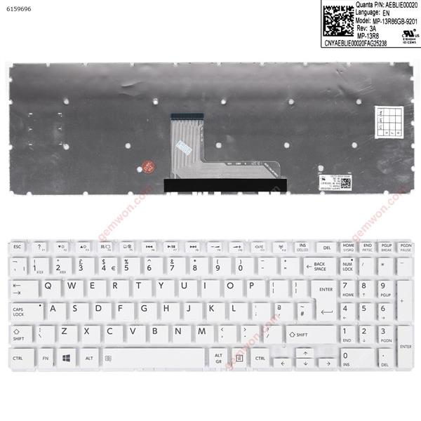 TOSHIBA Satellite L50-B S50-B L50D-B L50T-B L50DT-B L55(D)-B S55-B S55T-B S55D-B WHITE (Without FRAME,Win8) (Version 2) UK L50-B V93-UK 6K+NBC0M30U Laptop Keyboard (OEM-A)