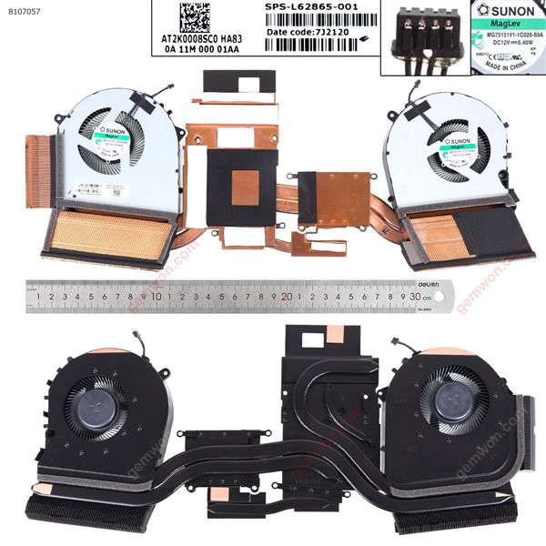 HP 17-CB TPN-C144 L62865-001（fan+Heatsink）Version 1 Laptop Fan L62865-001