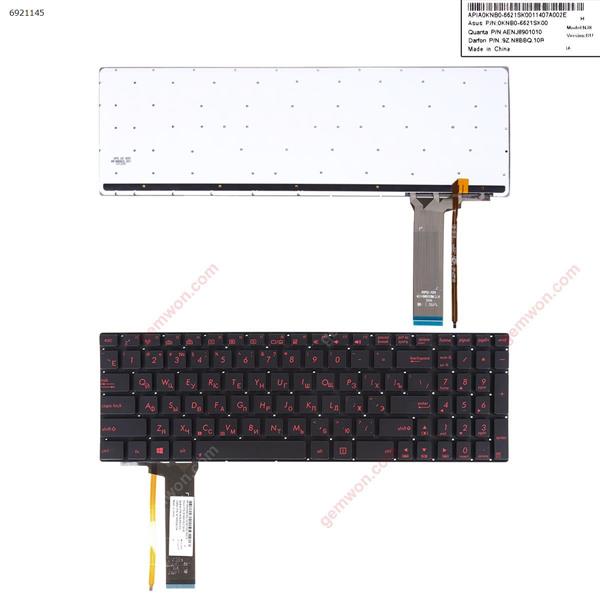 ASUS N56 N550 N56V U500VZ N76 N76VM N76VJ BLACK(Without FRAME) OEM RU N/A Laptop Keyboard (OEM-A)