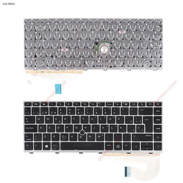 HP EliteBook 840 G5 846 G5 840 G6 SILVER FRAME BLACK (with point，without foil ) Reprint SP N/A Laptop Keyboard ()