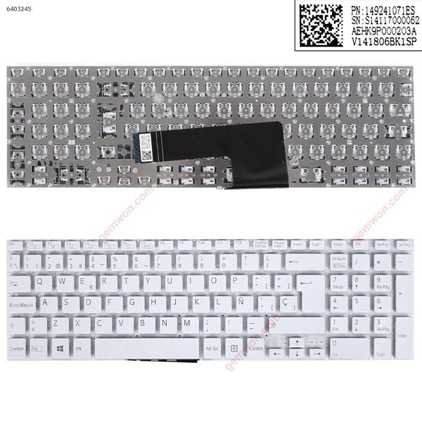 SONY SVF 15 WHITE(Without FRAME,For Win8) SP V141706B           BY-8400          SCNR121C1 Laptop Keyboard (OEM-B)