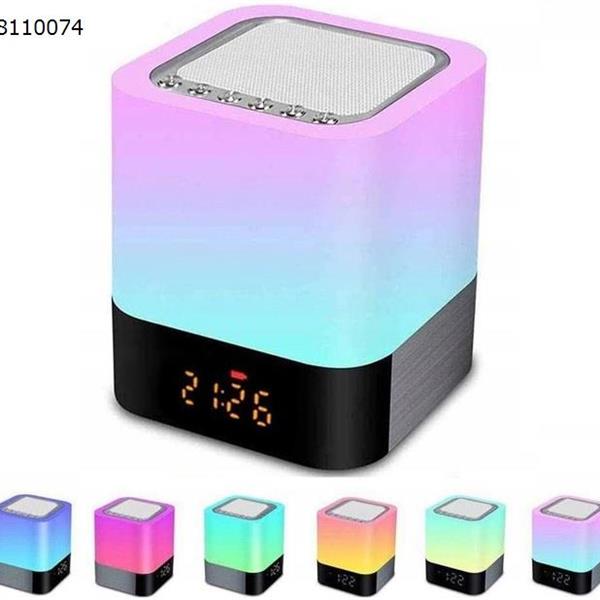 Wireless Bluetooth Speaker Desktop Clock Display Colorful Light Bluetooth Smart Small Sound (White) Bluetooth Speakers N/A