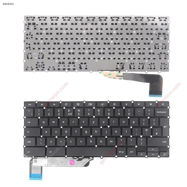 Black ASUS Chromebook C423 C423N C423NA BLACK UK N.A Laptop Keyboard ()