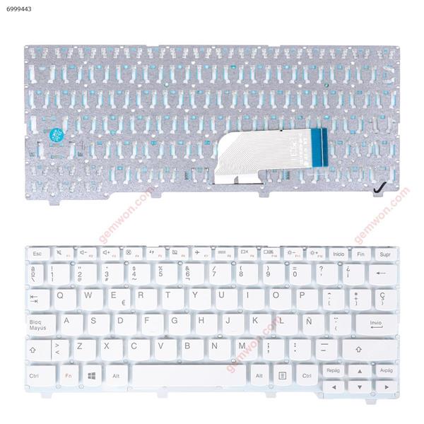  LENOVO Ideapad 100S-11IBY WHITE WIN8 (Without FRAME) SP N/A Laptop Keyboard (OEM-B)