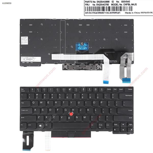 lenovo Thinkpad E480 L480 BLACK FRAME BLACK(With Point stick,Win8 ) US PK131672A00 01YP680 SN5372BL Laptop Keyboard (OEM-B)