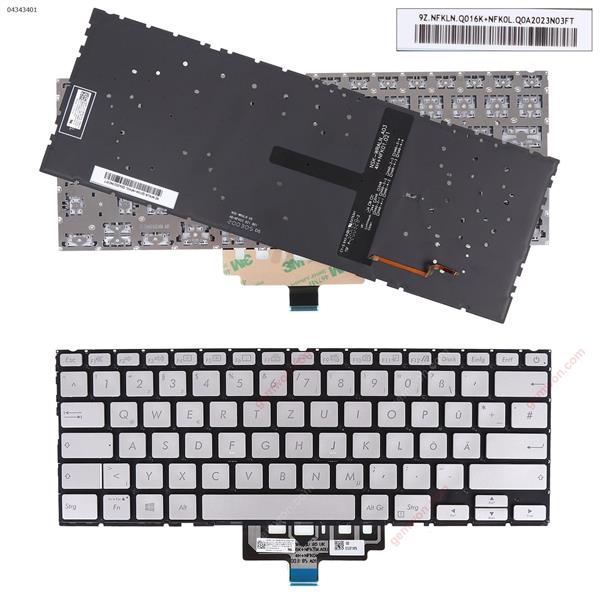 ASUS ZenBook 14 UX434 UX434F UX434FA UX434FL UX434FLC ICE-SILVER(Backlit win8)  N/A