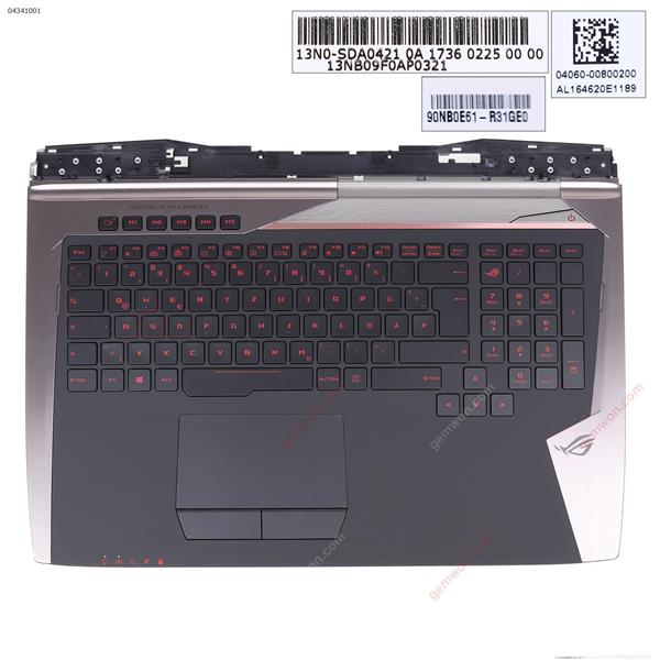 ASUS G701V G701VO G701VI G701VIK Laptop Palmrest GR Keyboard with Touchpard   N/A