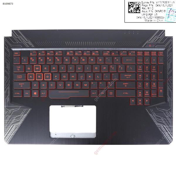 ASUS TUF Gaming FX504 ZX80G FX80GE FX80FE FZ80G Palmrest Upper Cover YSKeyboard Without touch BLACK（NEW 90%）. Cover N/A