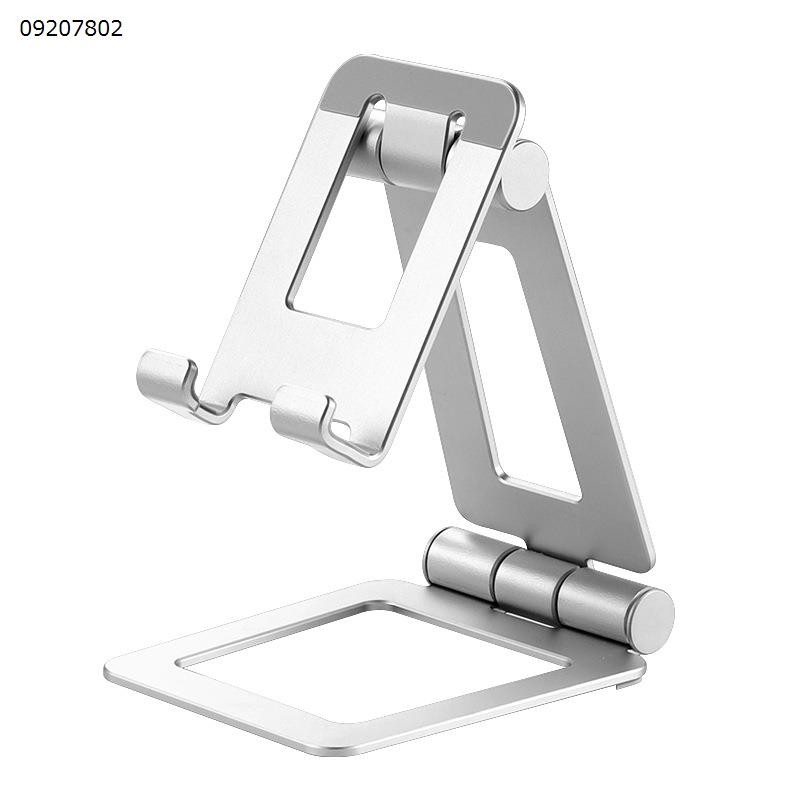 Silvery Mobile Phone Stand, Adjustable (Multi-Angle) Mobile Phone Holder Table Foldable Tablet Mobile Phone Holder Made of Aluminium Alloy Lightweight Phone Stand for Huawei, Samsung, Other Smartphones Mobile Phone Mounts & Stands  Z24