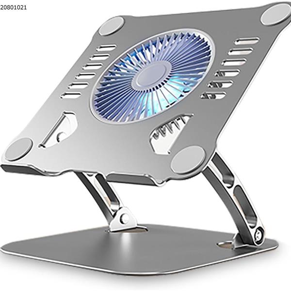  Laptop Stands, Laptop Stand for Desk With Cooling Fan, Folding Notebook Support Holder, Adjustable Computer Stand for with All Laptops,Computer Desk Silvery  T628