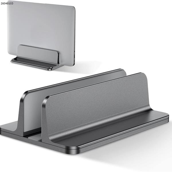 Grey Vertical Laptop Stand[Adjustable Size],Aluminum Adjustable Laptop Holder,Saving Space, Suitable for MacBook Pro/Air, iPad, Samsung, Huawei, Surface, Dell, HP, Lenovo and Others  YXJ010