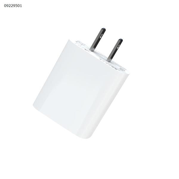 White Dual port A+C US standard ETL certified mobile phone tablet GaN head fast charging PD30W gallium nitride charger Charger & Data Cable FEB-393J PD30W A+C US