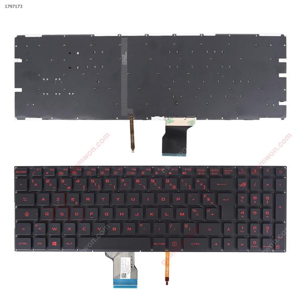 Asus GL502VM GL502VS GL502VT GL502VY GL702VS GL702V BLACK( Backlit,orange Printing) WIN8   FR n/a Laptop Keyboard (OEM-A)