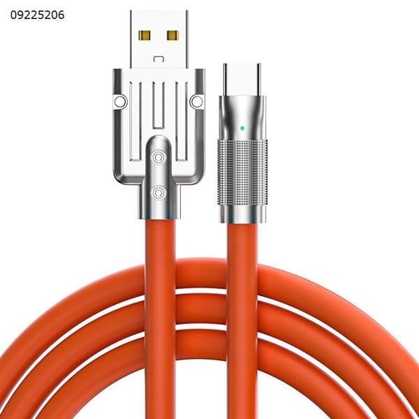 Orange 1m 66W data cable suitable for Huawei Xiaomi vivo Android phone TYPE-C fast charging cable Charger & Data Cable 66W