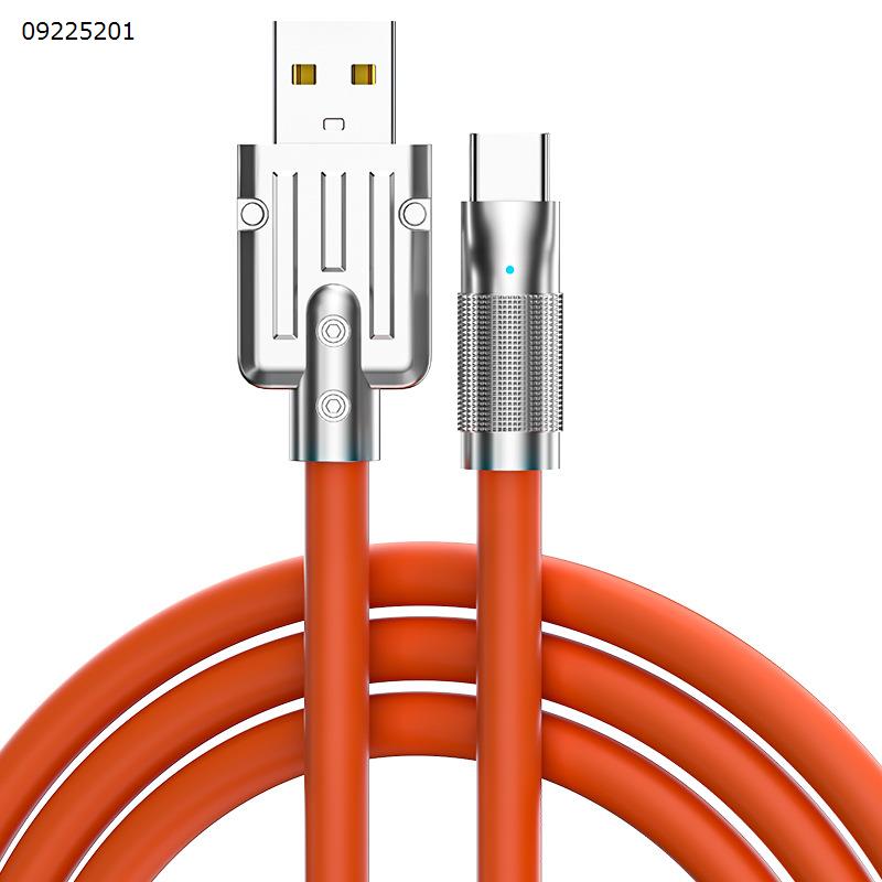 Orange 2m 66W data cable suitable for Huawei Xiaomi vivo Android phone TYPE-C fast charging cable Charger & Data Cable 66W