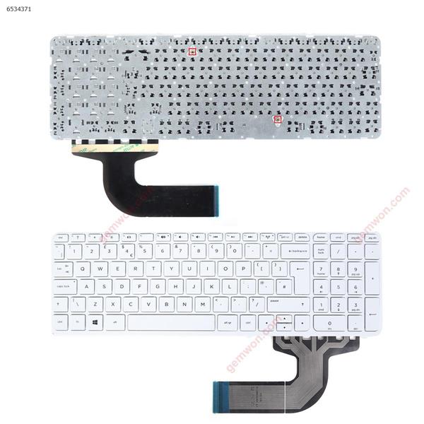 HP Pavilion 15-e 15-n 250 G3 255 G3 256 G3 WHITE FRAME WHITE(Win8) UK N/A Laptop Keyboard (OEM-A)