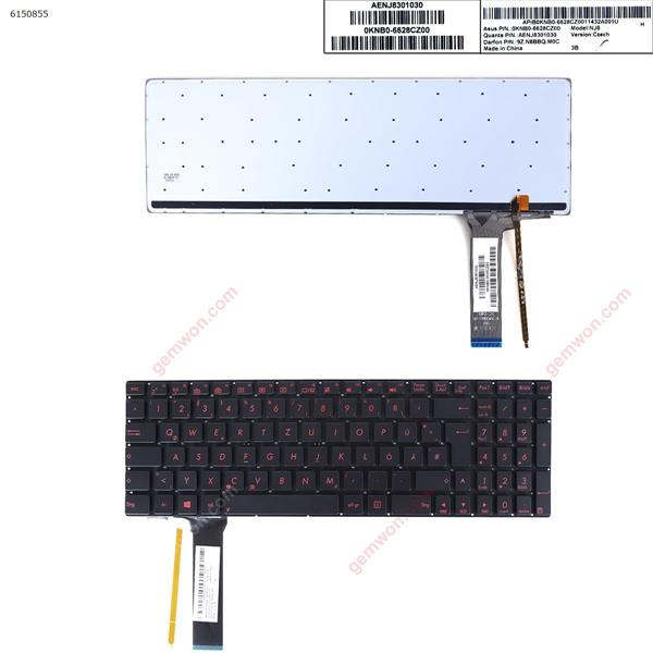 ASUS N56 N550 N56V U500VZ N76 N76VM N76VJ BLACK( Backlit,RED Printing Win8) OEM GR N/A Laptop Keyboard ()