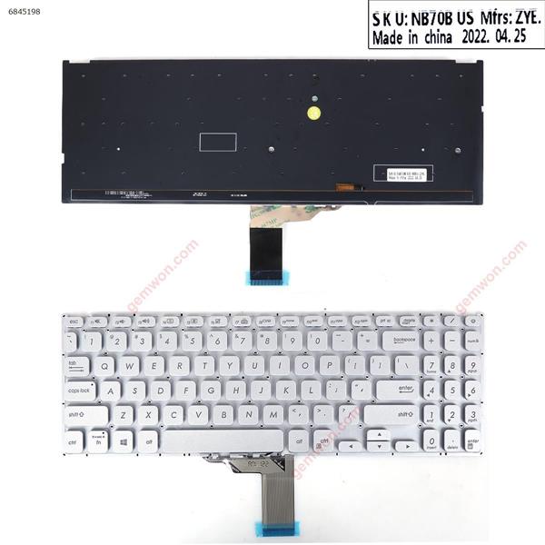 Asus Vivobook X515 X515E X515M X515J X515JA R515L F515J F515JA F515JP F515E F515EA F515EP SILVER （Backlit Win8）） US N/A Laptop Keyboard (Original)