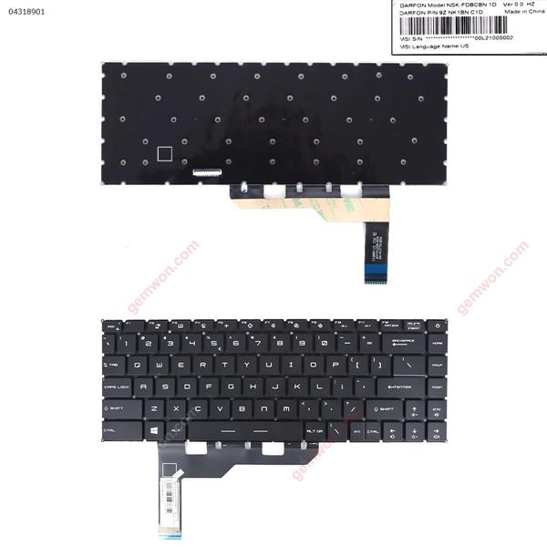 MSI GP66 Leopard 10UH 11UH 11UG 11UE 12UH 12UGS MS-1542 BLACK(RGB WIN8) US N/A Laptop Keyboard ()