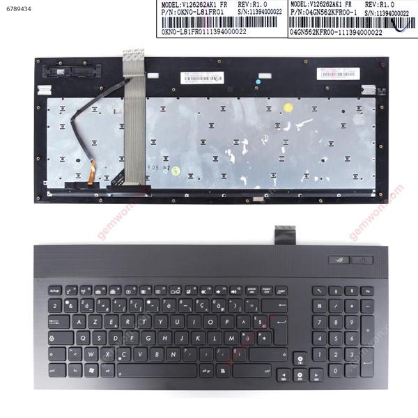 ASUS G74 SILVER FRAME BLACK With Backlit Board FR V126262BK1 P/N 0KNB0-9410FR00 0KN0-MB1FR11  S/N 12294000196 Laptop Keyboard (Original)
