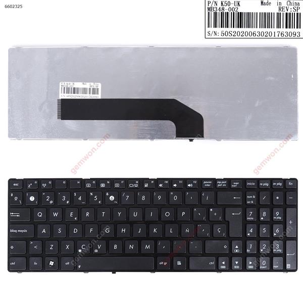 ASUS K50 BLACK FRAME BLACK OEM SP K50     MB348-003        PRIDE-K2068        H3481003 Laptop Keyboard (OEM-B)