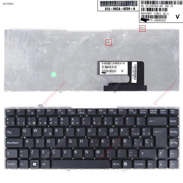 SONY VAIO VGN-FW145EW VGN-FW VGN-FW31E VGN-FW31J VGN-FW54M VGN FW21M BLACK(Without FRAME) SP N/A Laptop Keyboard (OEM-B)