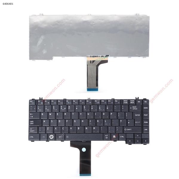 TOSHIBA C600D C640 L640 L640D L645 L645D BLACK(Compatible with L600) UK NSK-TM0SV   9Z.N4VSV.00U  6037B004810S Laptop Keyboard (OEM-B)