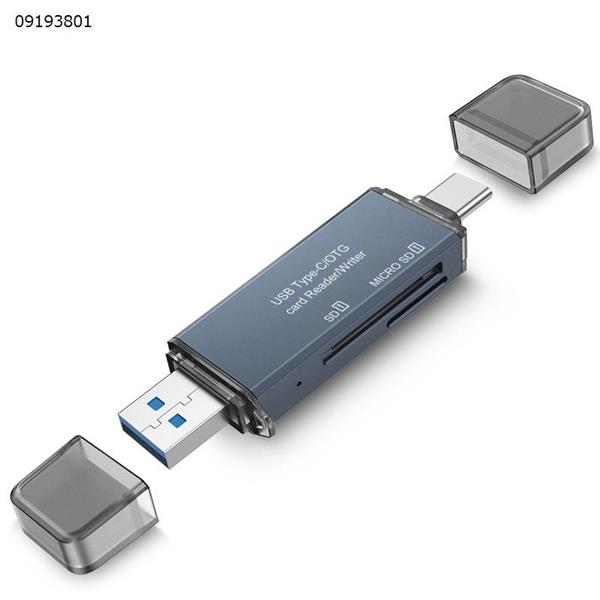 USB 3.0 Mobile card reader tf sd High Speed all-in-one Mini typec Dual Drive Letter otg card reader  YC-360