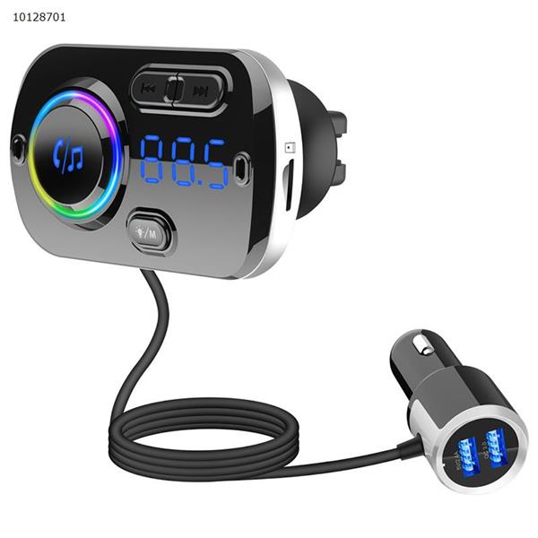 Car MP3 Car Bluetooth MP3 player Bluetooth transmitter QC 3.0 fast charging atmosphere light supports two mobile phones to connect to Bluetooth at the same time Car Appliances BC49BQ