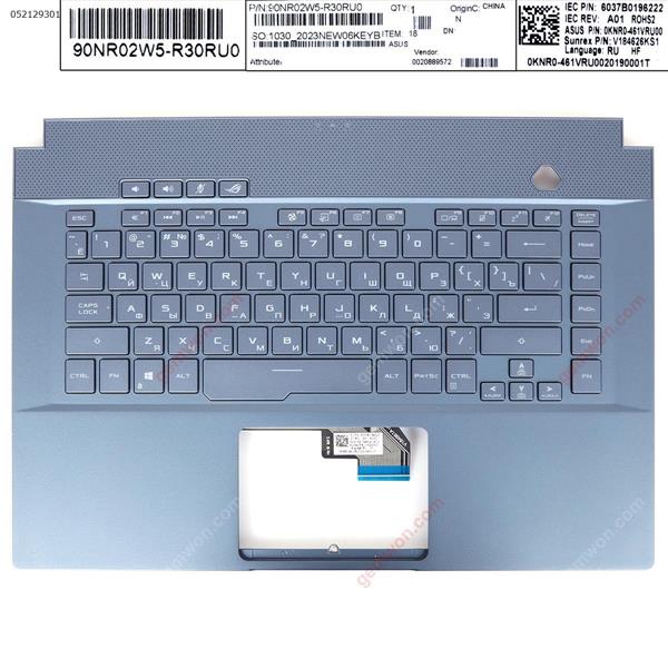 ASUS GU502LW-2C Upper Case Palmrest with RU Keyboard(RGB ONE ZONE) Cover 90NR02W5-R30RU0