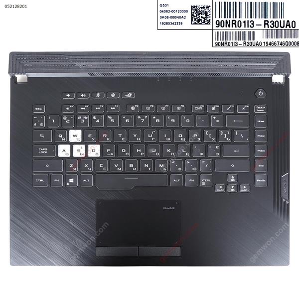 ASUS G531GU-1A  Upper Case Palmrest with RU Keyboard(BACKLIGHT,RGB 4-ZONE) Cover 90NR01J1-R31RU0