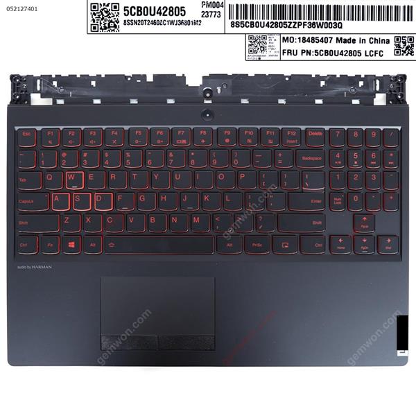 Lenovo Legion Y530-15ICH US keyboard Palmrest Cover Case Black  5CB0R40196