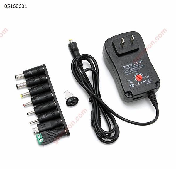 30W multi-function charger adjustable 3-12V power adapter comes with (8 heads) compatible with various device power supply specifications Laptop Adapter 30W