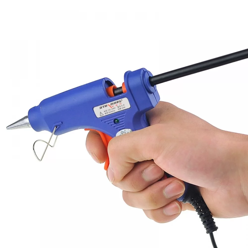 20W High Temperature Hot Melt Glue Gun, AC 100V-240V (S-E), Cable Length: approx. 1.4m(Blue)