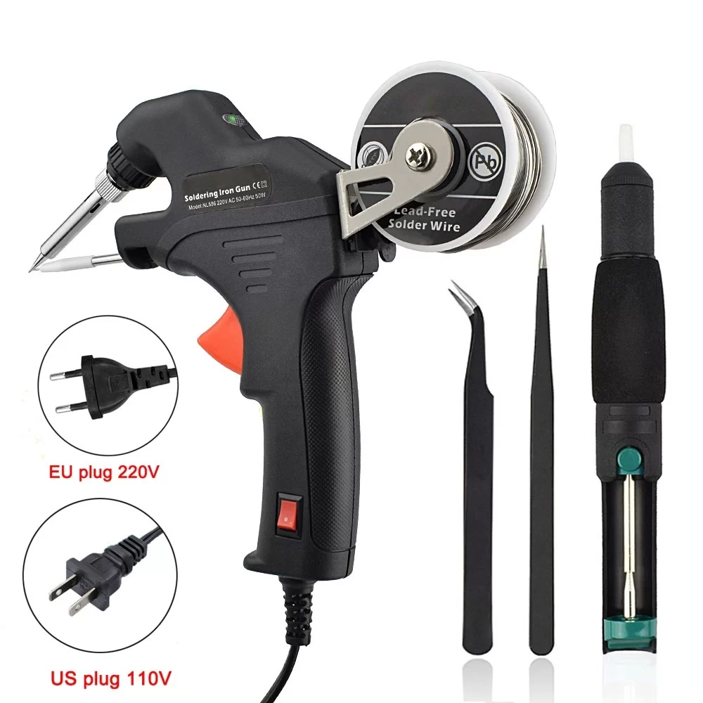 60W Electric Soldering Iron Kit Internal Heating Handheld Automatically Send Tin Welding Station Repair Tool