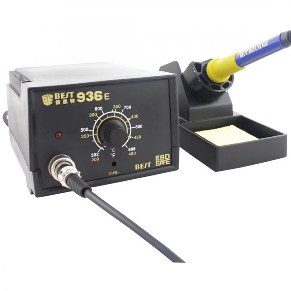 BEST BST-936E AC 220V Thermostatic Soldering Station Anti-static Electric Iron, China Plug(Black)