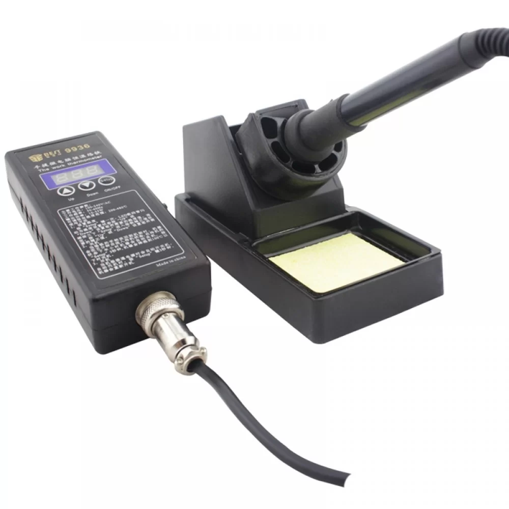 BEST BST-9936 AC 220V Hand Held Type Thermostatic Soldering Station Anti-static Electric Iron, EU Plug(Black)