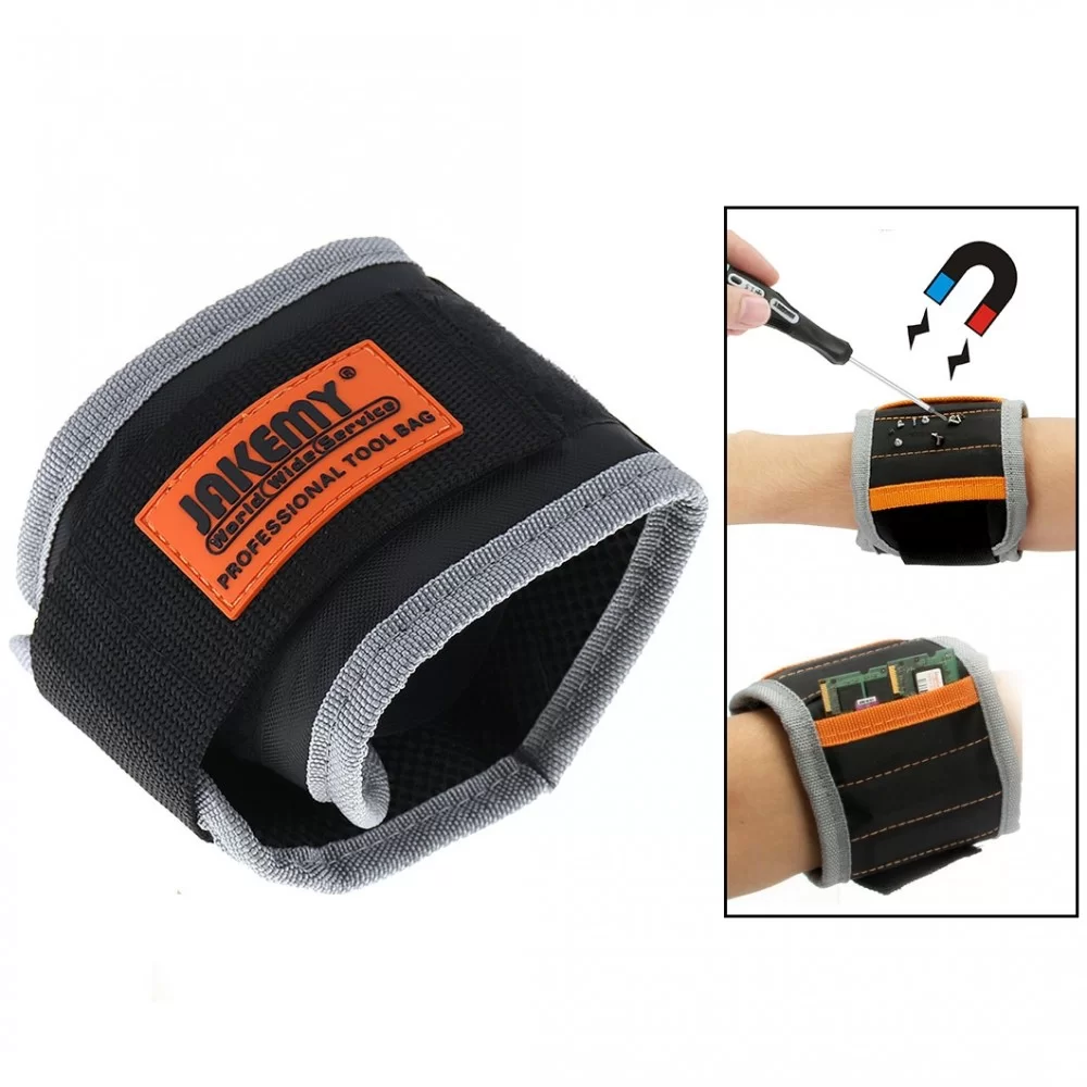 JAKEMY JM-X5 Magnetic Storage Wristbands for Holding Screws, Nails, Drill Bits