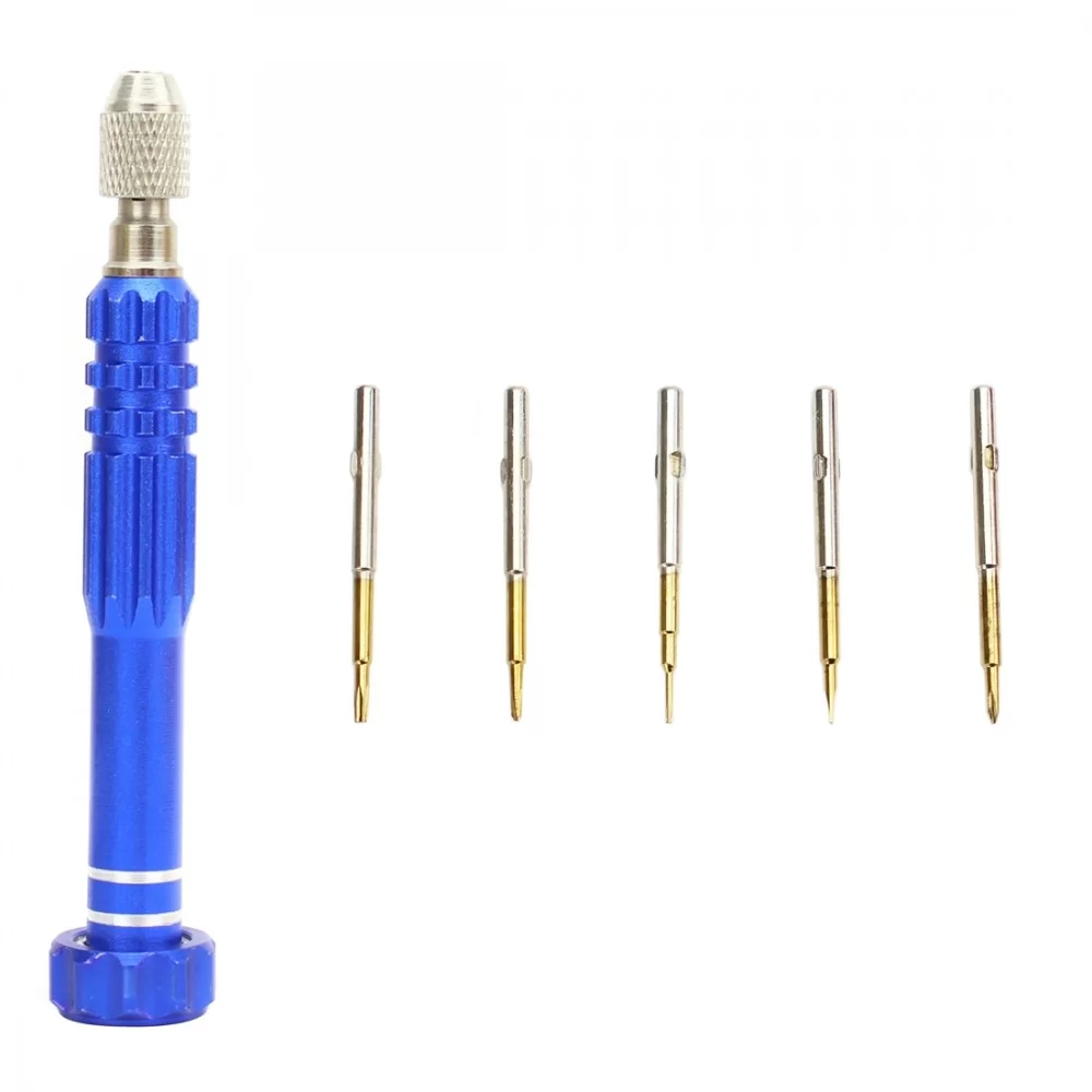 JF-6688 5 in 1 Metal Multi-purpose Pen Style Screwdriver Set for Phone Repair(Blue)