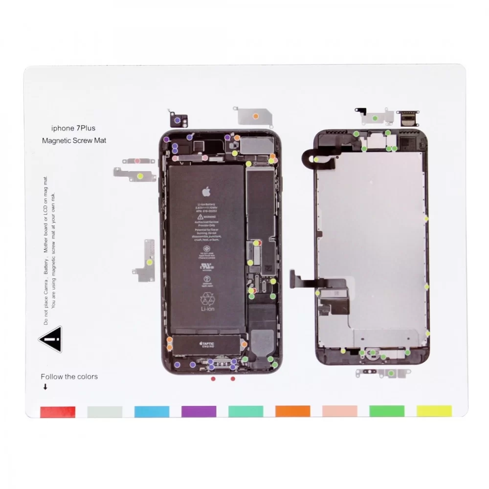 Magnetic Screws Mat For iPhone 7 Plus, Size: 24.5cm x 20cm