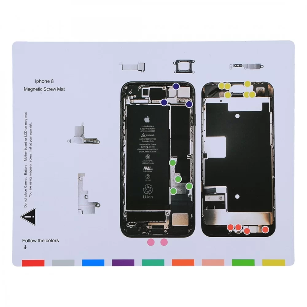 Magnetic Screws Mat For iPhone 8, Size: 25cm x 20cm