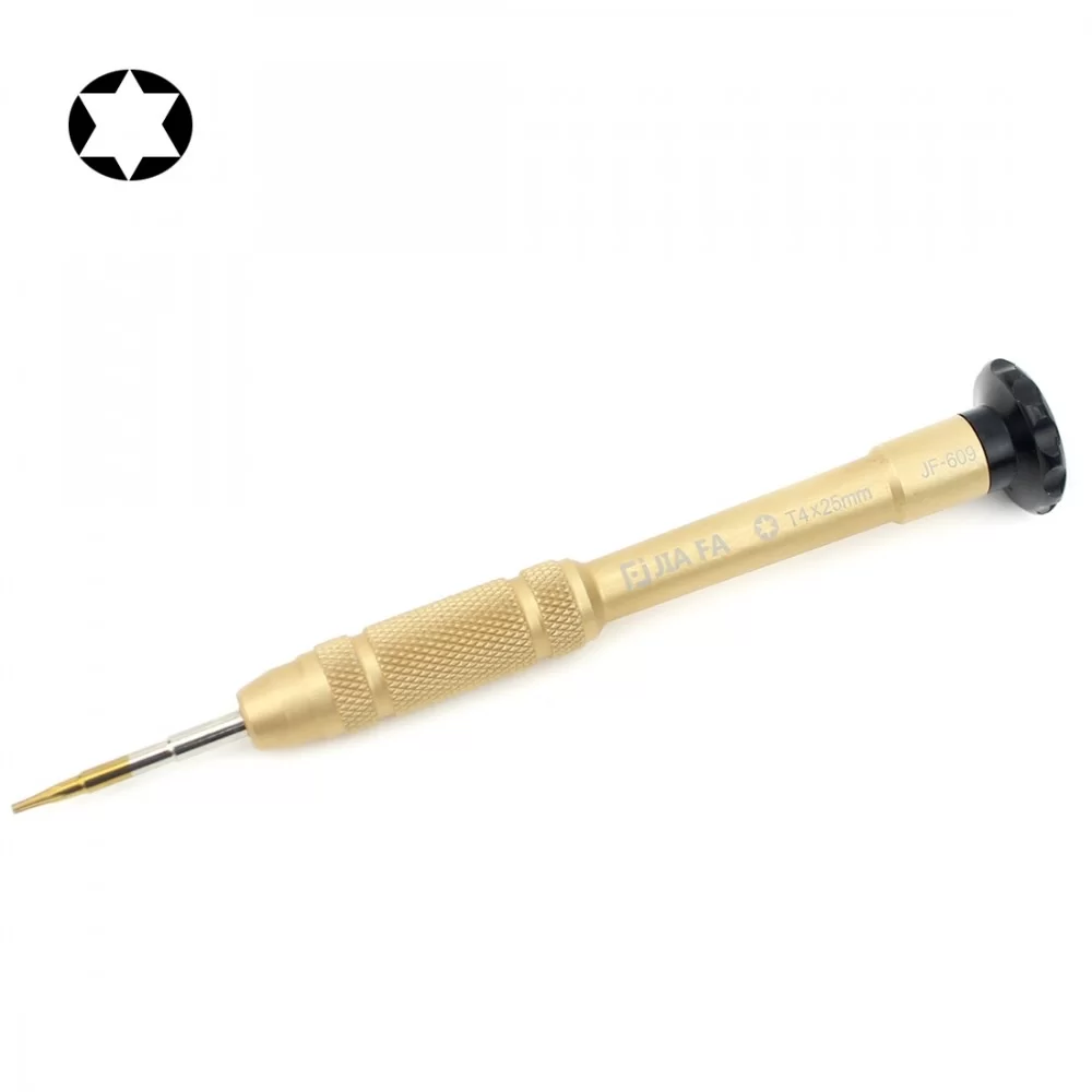 Professional Repair Tool Open Tool 25mm T4 Hex Tip Socket Screwdriver(Gold)