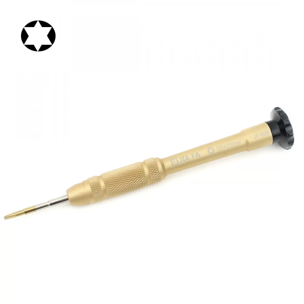 Professional Repair Tool Open Tool 25mm T6 Hex Tip Socket Screwdriver (Gold)