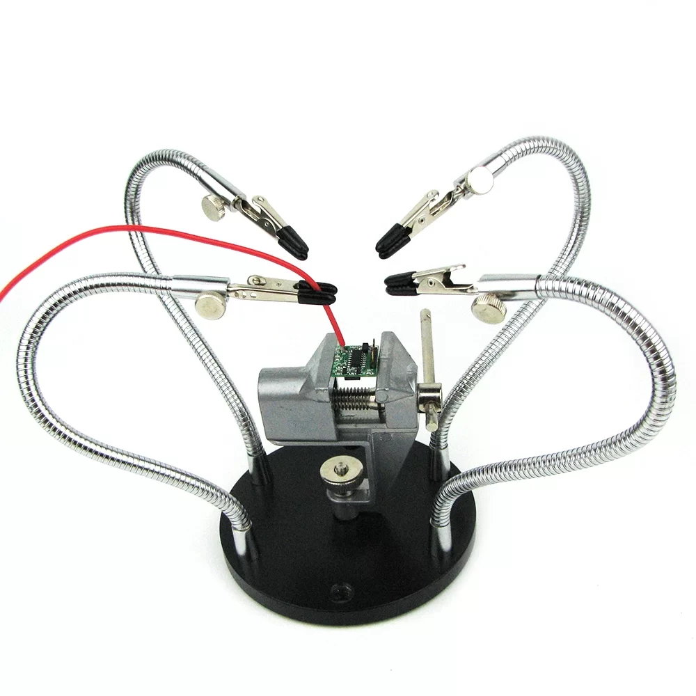 Universal Metal Base Soldering Station Fixture with Four Metal Arms