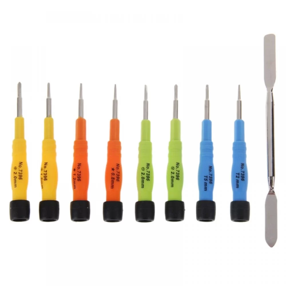 aisilin NO.7396 9 in 1 Various Bits Precicion Screwdriver with Spudger Prying Bar for iPhone 6 & 6S / iPhone 5 & 5S / Mobile Phone
