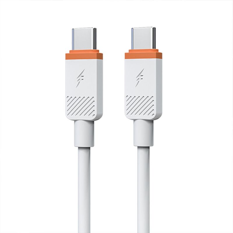 Type-C to Type-C 65W dual color data cable charging cable flat blind plug fully compatible with smart chip 480Mbps data transmission Charger & Data Cable 006