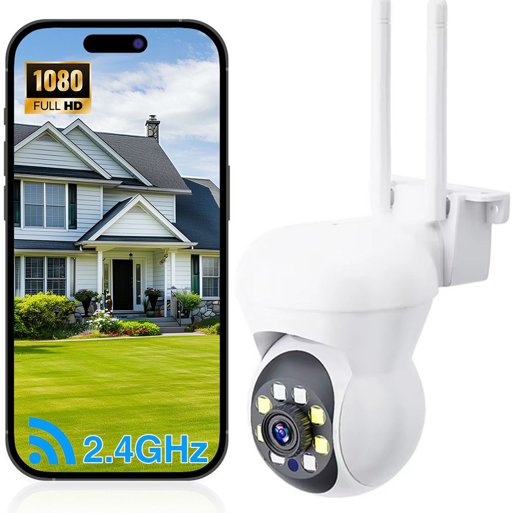 The K21 outdoor security camera is suitable for remote monitoring, high-definition 1080p, 92° viewing Angle, direct connection to WiFi, dual-light night vision, DC 5V power supply, and is applicable to homes, stores, supermarkets, factories and other places  K21